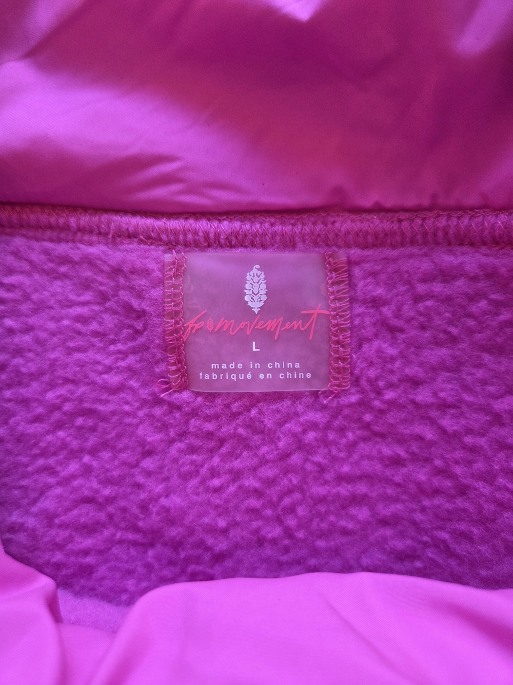 Free People FP Movement Hit The Slopes Salopette Overalls Fleece Magenta, Large - Picture 9 of 15